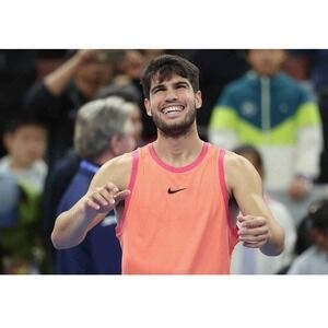 NIKE Court‎ Carlos Alcaraz 2024 Beijing Tennis Tank Top Shirt Mens Xl Orange